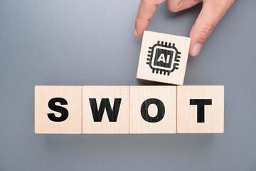 AI Powered SWOT Analysis for Strategic Planning Concept