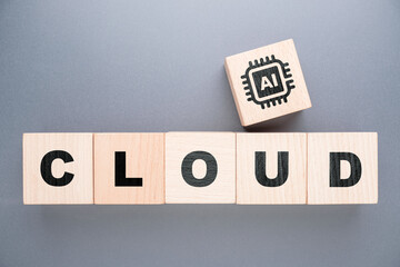 AI Powered Cloud Computing and Digital Infrastructure Concept