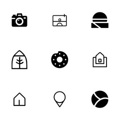 Lifestyle and Nature Line Icons Set for App and Web Design