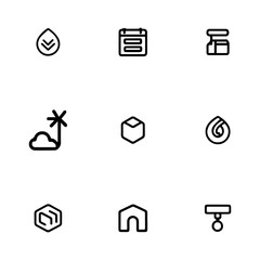 Abstract UI Line Icons for Modern App and Web Interface