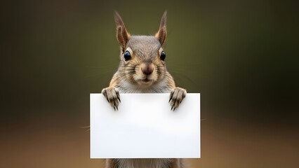 Groundhog day squirrel holding blank sign meme