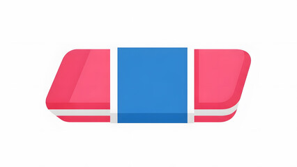 Classic rubber eraser used for correcting pencil mistakes