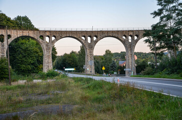 Poland, Lewin Kłodzki September 7, 2025, charming and impressive bridge in Lewin Klodzki