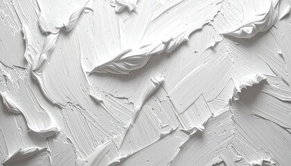 Thick white acrylic paint texture icon set