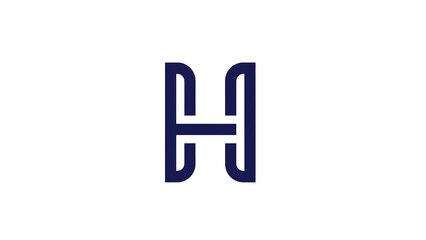 Minimalist monogram featuring the letter H for corporate branding