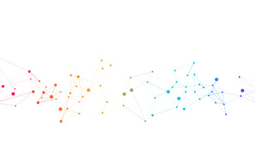 Abstract colorful network connections  Technology background design