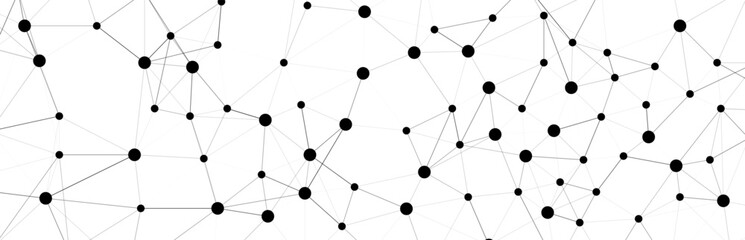 Abstract Network Connections  Digital Technology Banner