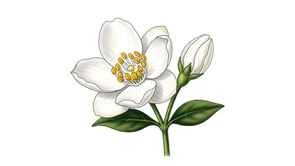 Decorative jasmine flower symbol known as the Philippine national flower