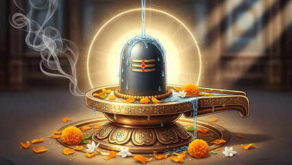 Symbolic representation of the Hindu deity Lord Shiva