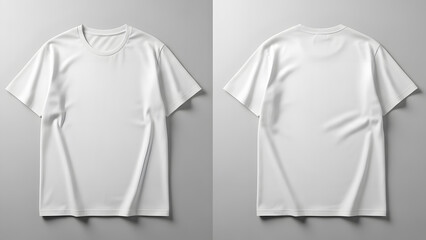 Blank apparel mockup showing both sides of a basic tee