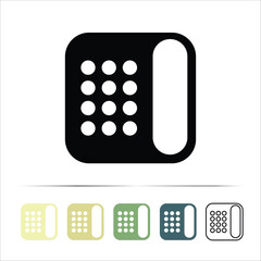 Flat Telephone Icon Set