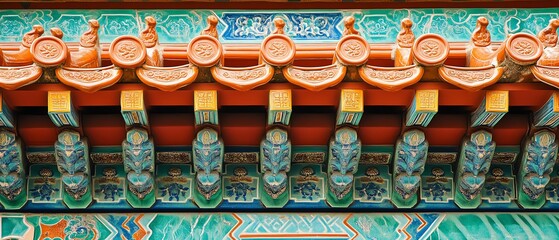 Ornate architectural design with vibrant colors.