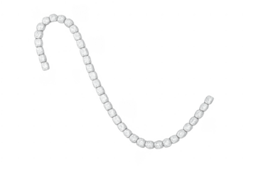 Microscopic filovirus structure causing viral infection on transparent background