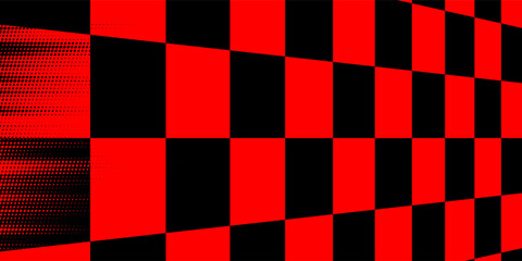 Alternating red and black grid squares. Eps 10 modern