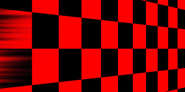 Alternating red and black grid squares. Eps 10 modern