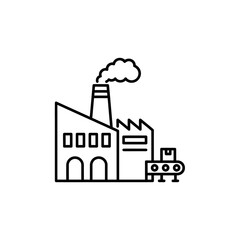 Fototapeta premium Industrial Factory with Emissions and Machinery in a Manufacturing Plant Scene