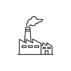 Obraz premium Industrial Factory with Smoke Emission for Environmental and Business Themes