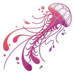 Liquid Gradient Splash Abstract Vector Shape Graphic