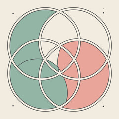 Intersecting Circles with Pastel Gradients Minimal Logo