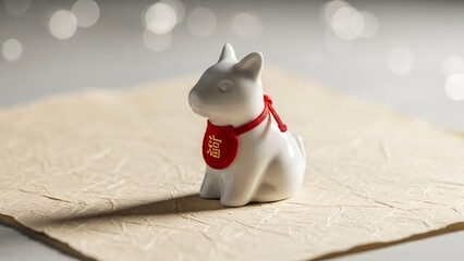 Decorative ceramic cat figurine