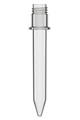 Transparent plastic dropper tip for small liquid bottles isolated on a transparent background
