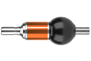 Electric motor armature rotor with copper wire windings isolated on a transparent background