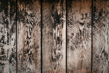 Vertical Burnt Wooden Plank Texture with Heavy Grunge Effect