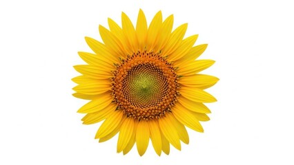 Fototapeta premium Close-up of a sunflower isolated on white background