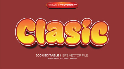 3D text effect clasic theme