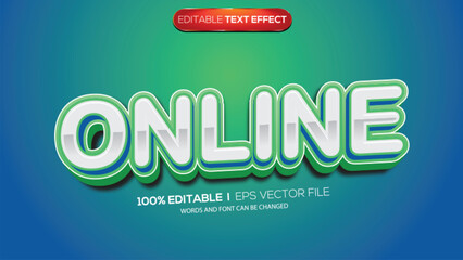 3D text effect online theme