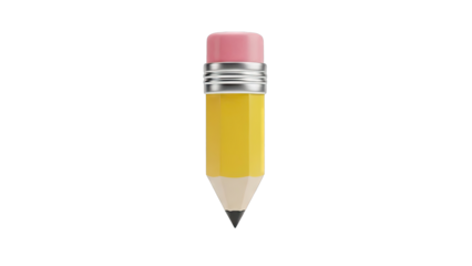Yellow Pencil with Pink Eraser