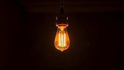 Warm Glow of a Vintage Edison Light Bulb