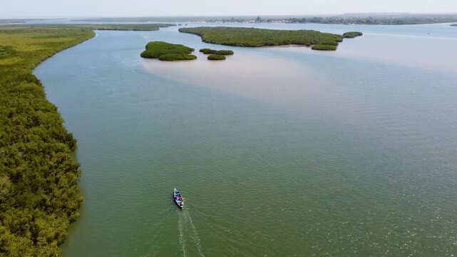 Senegal Carabane Casamance River with Boat