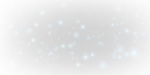 Blue glitter dust sparkles softly in the dark, forming a glowing mist. Tiny luminous particles drift in gentle motion. A calm magical light effect. PNG © Romstock