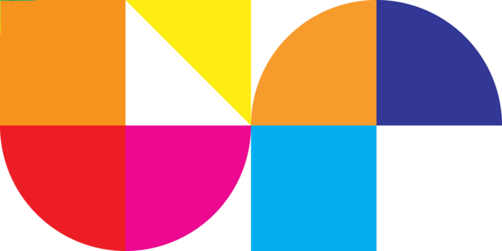 Abstract Modular Geometric Design with Vibrant Basic Shapes - Powered by Adobe