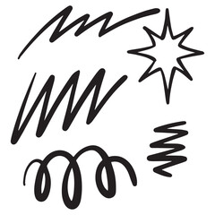 Obraz premium New Year Celebration Line Art Illustration Set
