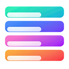 Obraz premium Four vibrant gradient bars in stacked arrangement