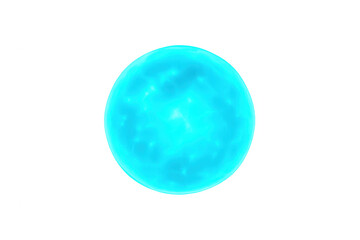 Blue energy sphere glowing with electric plasma effect