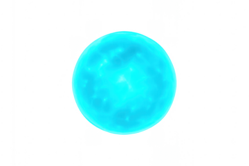 Blue energy sphere glowing with electric plasma effect