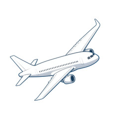 Modern passenger airplane in flight