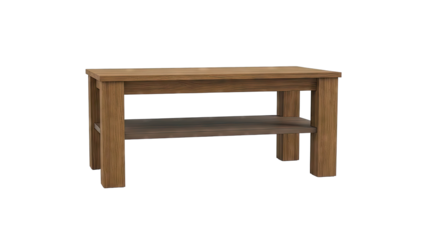 Wooden Console Table with Two Shelves