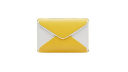 Yellow and white envelope icon