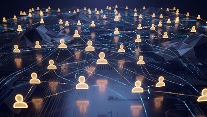 Global social network connection with digital technology and people