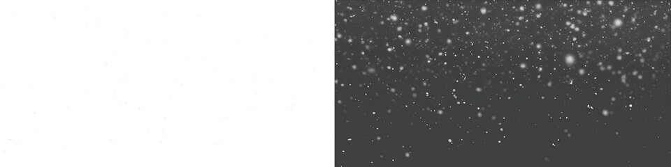 Falling snow snowfall Christmas winter holiday on PNG transparent background with bokeh lights 16:9...