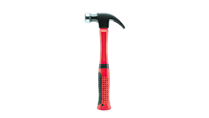 Red Hammer Isolated on White Background