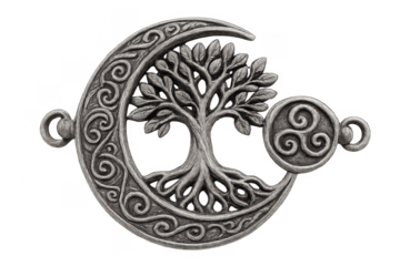 Celtic tree of life crescent moon talisman