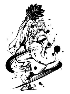 Tengu &ndash; Japanese Ink Illustration