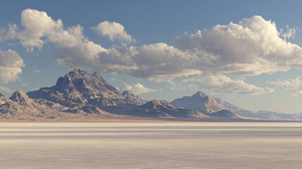 A scenic panorama of mountains under a cloudy sky
