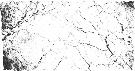 Obraz premium Black and white distressed paper texture with cracks and speckles grunge