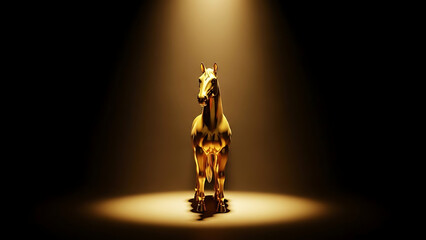 Modern Luxury Chinese New Year Background with Horse Symbol